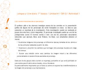 Lengua y Literatura 7° básico-Unidad 4-OA13-Actividad 1