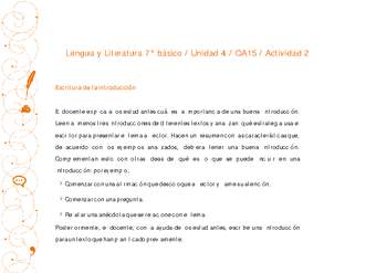 Lengua y Literatura 7° básico-Unidad 4-OA15-Actividad 2