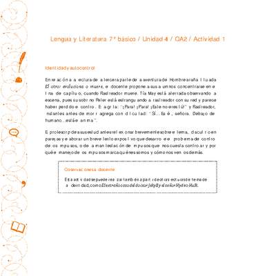 Lengua y Literatura 7° básico-Unidad 4-OA2-Actividad 1
