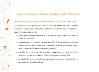 Lengua y Literatura 7° básico-Unidad 4-OA3-Actividad 1