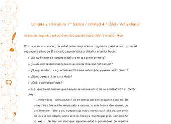 Lengua y Literatura 7° básico-Unidad 4-OA3-Actividad 2