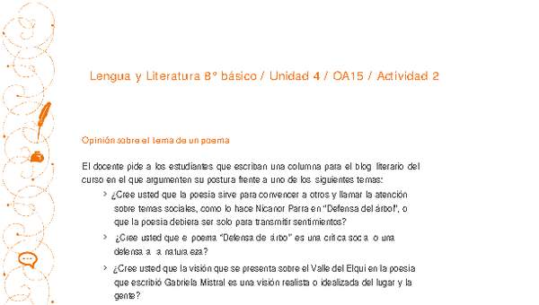 Lengua y Literatura 8° básico-Unidad 4-OA15-Actividad 2