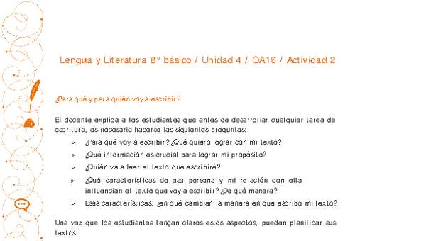 Lengua y Literatura 8° básico-Unidad 4-OA16-Actividad 2