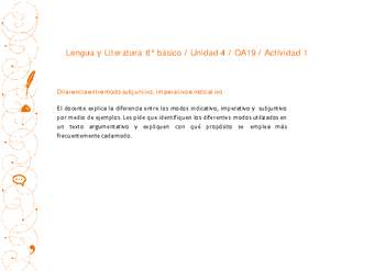 Lengua y Literatura 8° básico-Unidad 4-OA19-Actividad 1
