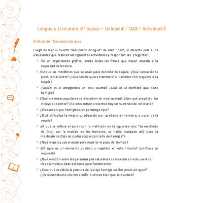 Lengua y Literatura 8° básico-Unidad 4-OA3-Actividad 2