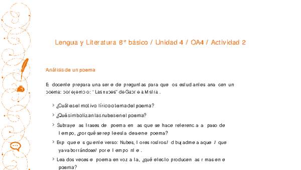 Lengua y Literatura 8° básico-Unidad 4-OA4-Actividad 2