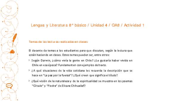 Lengua y Literatura 8° básico-Unidad 4-OA8-Actividad 1