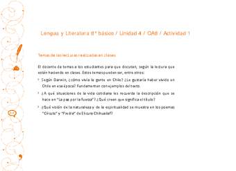 Lengua y Literatura 8° básico-Unidad 4-OA8-Actividad 1