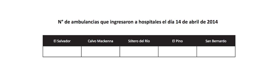 Tabla ejercicio Tabla ejercicio