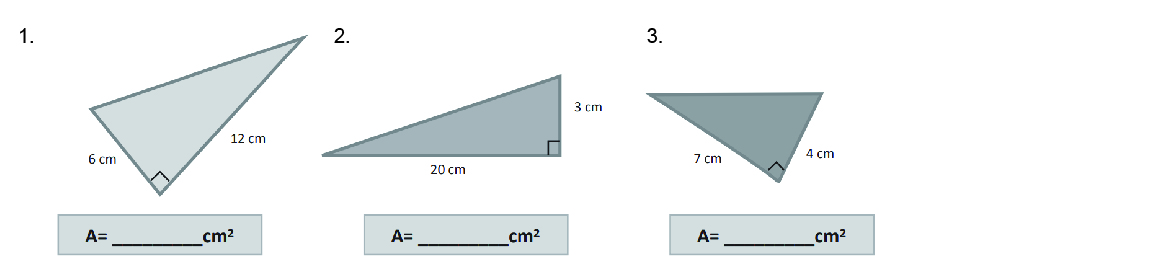Ejercicios área en triángulos