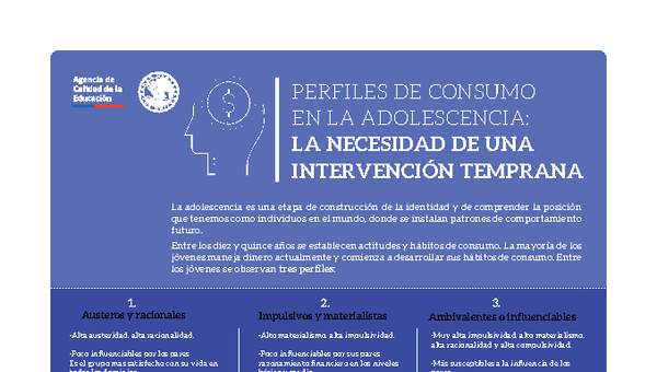 Perfiles de consumo en la adolescencia: la necesidad de una intervención temprana