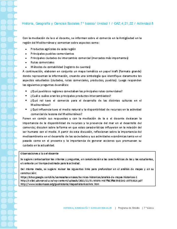 Historia 7° básico-Unidad 1-OA2;4;21;22-Actividad 8