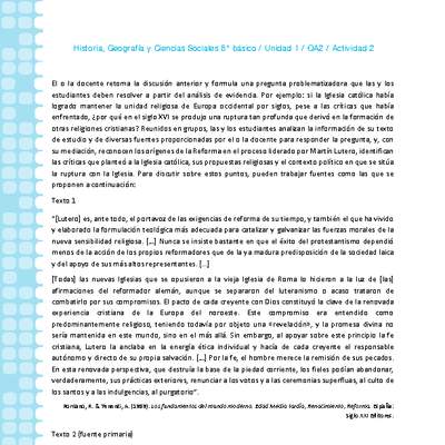 Historia 8° básico-Unidad 1-OA2-Actividad 2