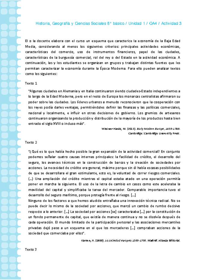 Historia 8° básico-Unidad 1-OA4-Actividad 3