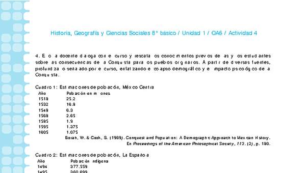 Historia 8° básico-Unidad 1-OA6-Actividad 4