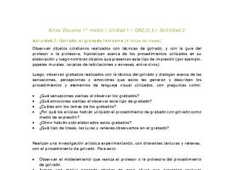 Artes Visuales 1 medio-Unidad 1-OA2;5;6-Actividad 2