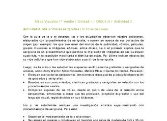 Artes Visuales 1 medio-Unidad 1-OA2;5;6-Actividad 3