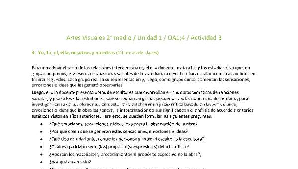 Artes Visuales 2 medio-Unidad 1-OA1;4-Actividad 3