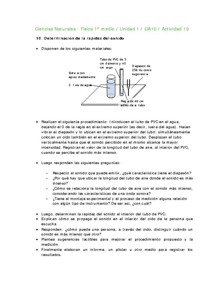 Ciencias Naturales 1 medio-Unidad 1-OA10-Actividad 10