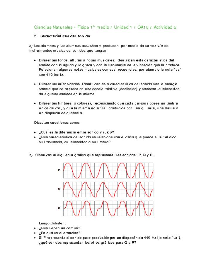 Ciencias Naturales 1 medio-Unidad 1-OA10-Actividad 2