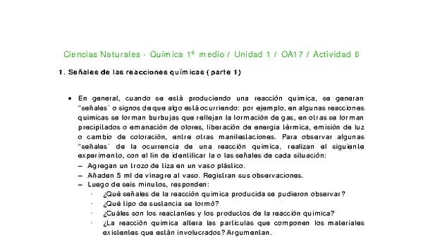 Ciencias Naturales 1 medio-Unidad 1-OA17-Actividad 6