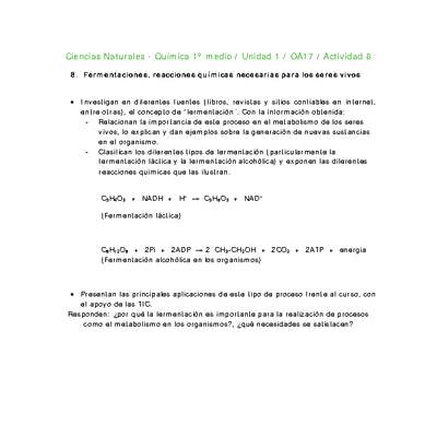 Ciencias Naturales 1 medio-Unidad 1-OA17-Actividad 8