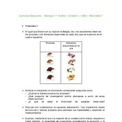 Ciencias Naturales 1 medio-Unidad 1-OA2-Actividad 7