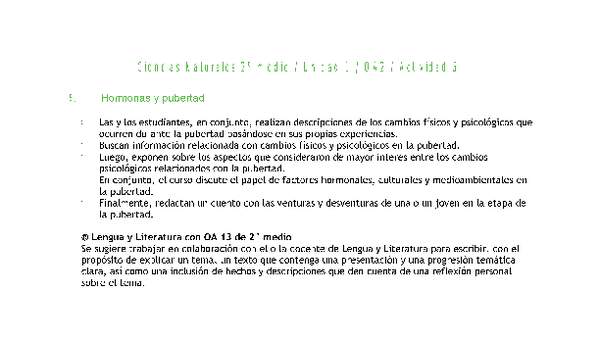 Ciencias Naturales 2 medio-Unidad 1-OA2-Actividad 5