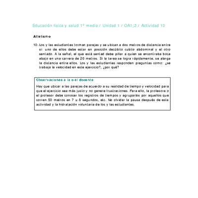 Educación Física 1 medio-Unidad 1-OA1;2-Actividad 10