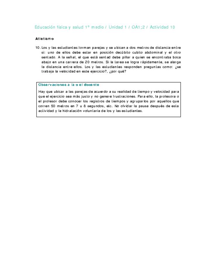 Educación Física 1 medio-Unidad 1-OA1;2-Actividad 10