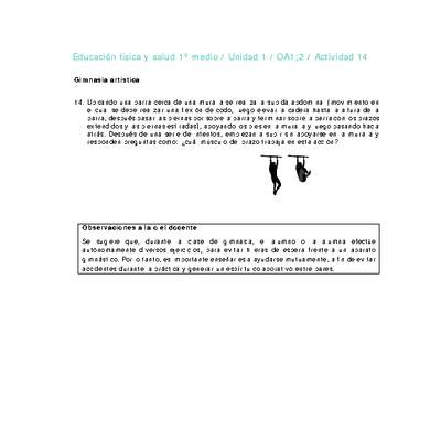 Educación Física 1 medio-Unidad 1-OA1;2-Actividad 14