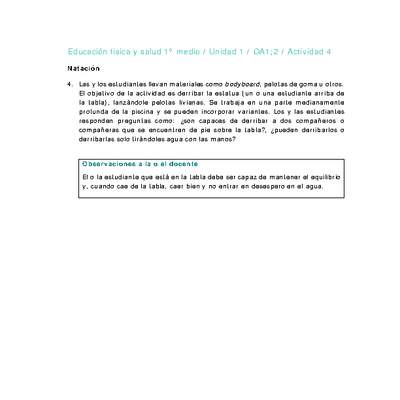 Educación Física 1 medio-Unidad 1-OA1;2-Actividad 4