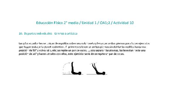 Educación Física 2 medio-Unidad 1-OA1;2-Actividad 10