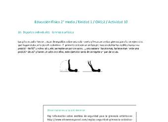 Educación Física 2 medio-Unidad 1-OA1;2-Actividad 10