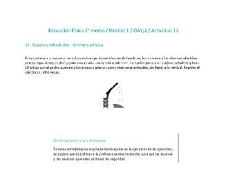 Educación Física 2 medio-Unidad 1-OA1;2-Actividad 13