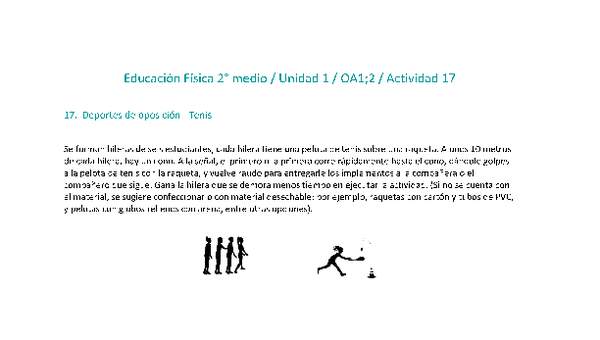 Educación Física 2 medio-Unidad 1-OA1;2-Actividad 17