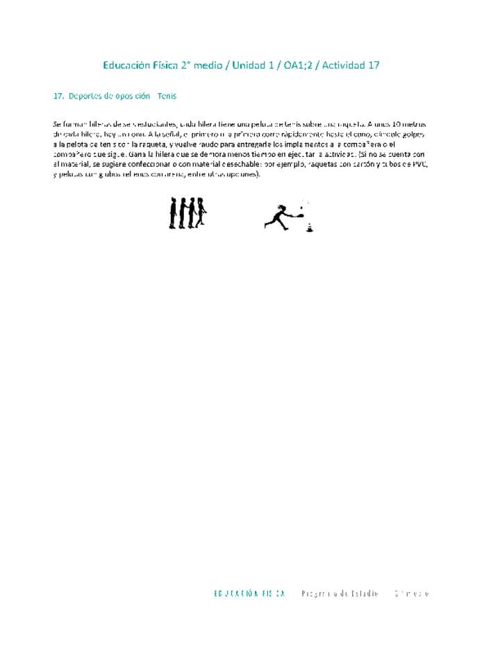 Educación Física 2 medio-Unidad 1-OA1;2-Actividad 17