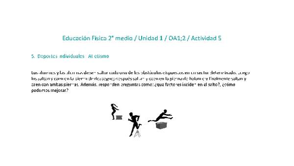 Educación Física 2 medio-Unidad 1-OA1;2-Actividad 5