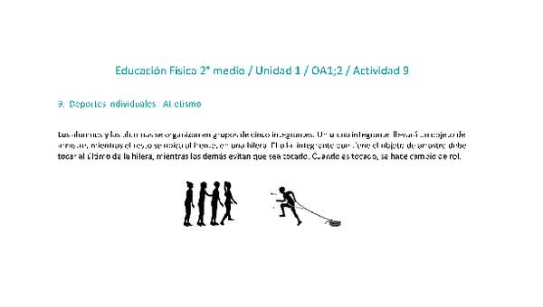 Educación Física 2 medio-Unidad 1-OA1;2-Actividad 9