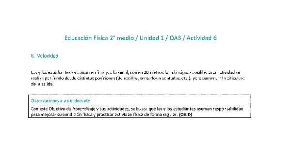 Educación Física 2 medio-Unidad 1-OA3-Actividad 6