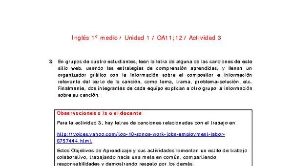 Inglés 1 medio-Unidad 1-OA11;12-Actividad 3