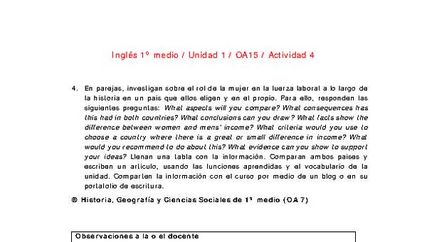 Inglés 1 medio-Unidad 1-OA15-Actividad 4
