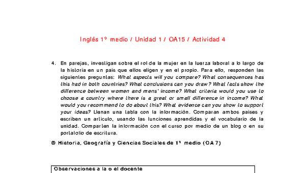 Inglés 1 medio-Unidad 1-OA15-Actividad 4