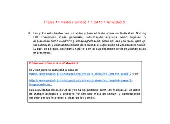 Inglés 1 medio-Unidad 1-OA15-Actividad 5