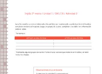 Inglés 2 medio-Unidad 1-OA1;7;8-Actividad 2