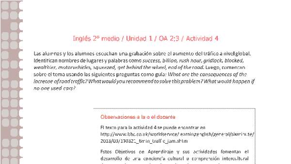 Inglés 2 medio-Unidad 1-OA2;3-Actividad 4