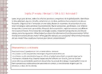 Inglés 2 medio-Unidad 1-OA6;10-Actividad 2