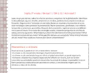 Inglés 2 medio-Unidad 1-OA6;10-Actividad 2