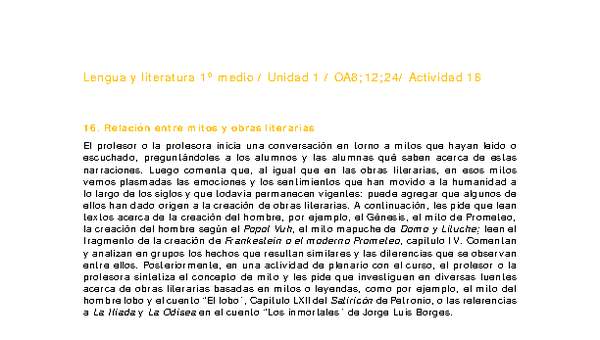 Lengua y Literatura 1 medio-Unidad 1-OA8;12;24-Actividad 16