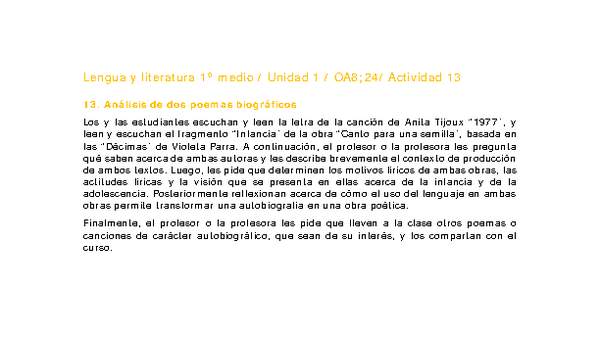Lengua y Literatura 1 medio-Unidad 1-OA8;24-Actividad 13